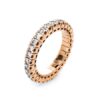 (Eesti) RING 4 PRONGS 18 KT RG, FLEX-BAND, VARIABLE, RHOD. PLATED