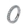(Eesti) RING 4 PRONGS 18 KT WG, FLEX-BAND, VARIABLE, RHOD.PLATED