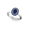 NATURAL SAPPHIRE AND DIAMOND RING IN GOLD