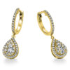 EARRINGS 18 KT WG “PEAR” 0,56 ct